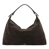 Suede Hobo bag Big Dark Brown
