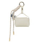 Bar-Zipper Bag Charm Beige