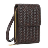 Braid Phone bag Dark Brown