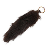 Foxtail Bag charm Dark Brown-Gold