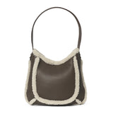 Faux Shearling Shoulder Major Brown