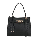 Croco Hand bag Black