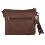 Suede Tassle TRI-CMPRTMNT Dark Brown