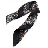 Printed Square Foulard Black