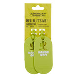 Fun luggage tag x2 Hands off!