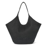 Day Woolen Shoulder Bag Dark Grey Melange