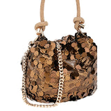 Holiday Shine Top Handle Pouch Bronze