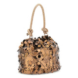 Holiday Shine Top Handle Pouch Bronze