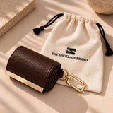 Key Chain Bag Brown Gold