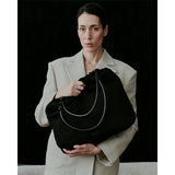 Woolen Pop Scrunch Tote Black