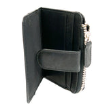 Leather Zip Wallet Black