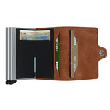 Twinwallet Vintage Cognac Silver
