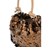 Holiday Shine Top Handle Pouch Bronze