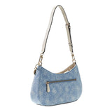 Noelle II Top Zip Shoulder bag Denim Logo