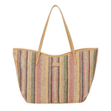 Straw Shoulder bag Pink/Green