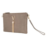 Divina Winter Suede Clutch Taupe