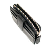 Leather Zip Wallet Black