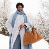 Suede Hobo bag Big Cuoio