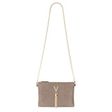 Divina Winter Suede Clutch Taupe