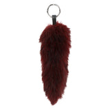 Foxtail Bag charm Wine Red-Silver
