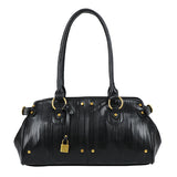 Lock Shiny Shoulder bag Black