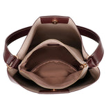 Minimalism Bucket bag L Wine Red