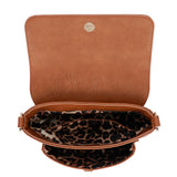 Hook Shoulder bag w/Flap Cognac