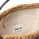 Creased Straw Bag S Starfish Beige