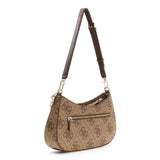 Noelle II Top Zip Shoulder bag Latte Logo/Brown