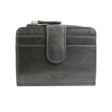 Leather Zip Wallet Black