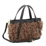 Cosmo Woolen Handbag Mini Latxa/Dalia Camel