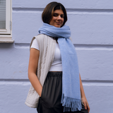 Tender Solid Scarf Blue Fog