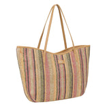 Straw Shoulder bag Pink/Green