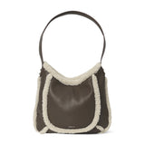 Faux Shearling Shoulder Major Brown