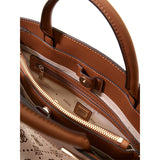 Melinda Logo TRI COMP Satchel Latte Logo