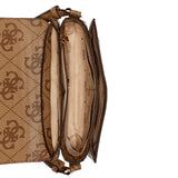 Janie Logo CNVRTBL Xbody Flap Latte Logo