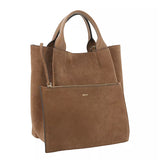 Essential Suede Leather Shopper M Camel