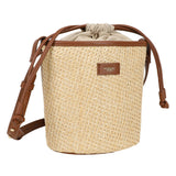Straw Bucket bag Natual