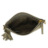 Suede Tassel Crossody Olive
