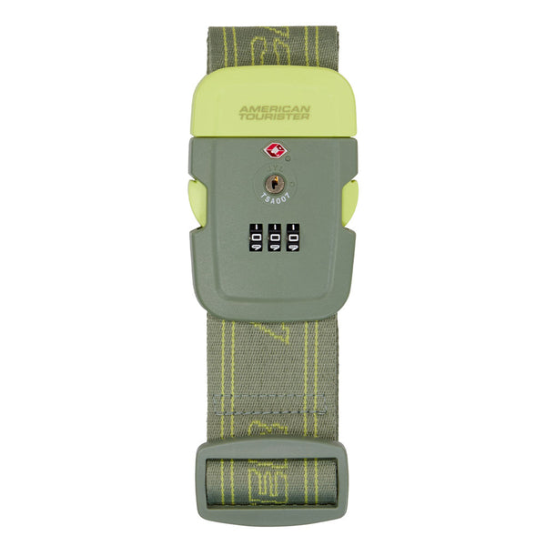 Luggage Belt TSA Olive/Lime