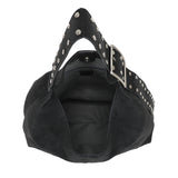 Suede Studs Shopper L Black
