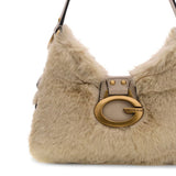 Camden Mini Shoulder bag Faux Fur Off White