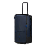 Navy blå og svart rullende koffert med uttrekkbart håndtak og flere glidelåslommer ecodiver foldable duffle 4-i-1 blue nights