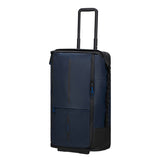 Navy blå og svart rullende koffert med uttrekkbart håndtak og flere glidelåslommer ecodiver foldable duffle 4-i-1 blue nights