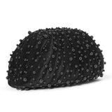 Pearly Velvet Clutch Black