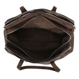 Suede Zip Shoulder bag Dark Brown