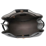 Croco Bucket bag Dark Brown