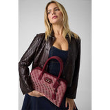 Samantha Girlfriend Satchel Merlot Logo