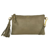 Suede Tassel Crossody Olive