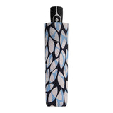 Fiber magic printed automatic Leaves blue